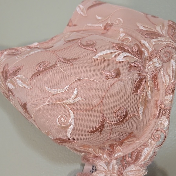 Soma Sensuous Sides Full Coverage Lace Peach Bra Size 40DD NWT - Picture 4 of 8